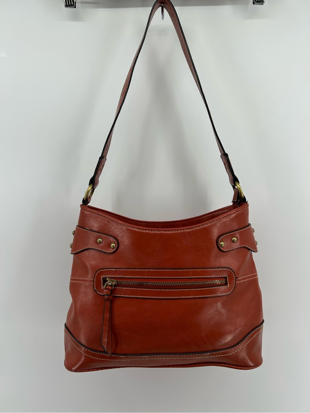 Smartstyle Rust Orange Everyday Shoulder Bag Boho, Western , Minimalist